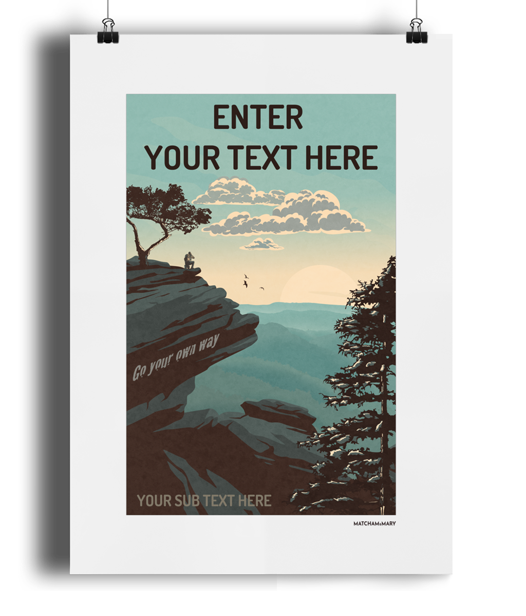 Go Your Own Way Art Print - Personalised