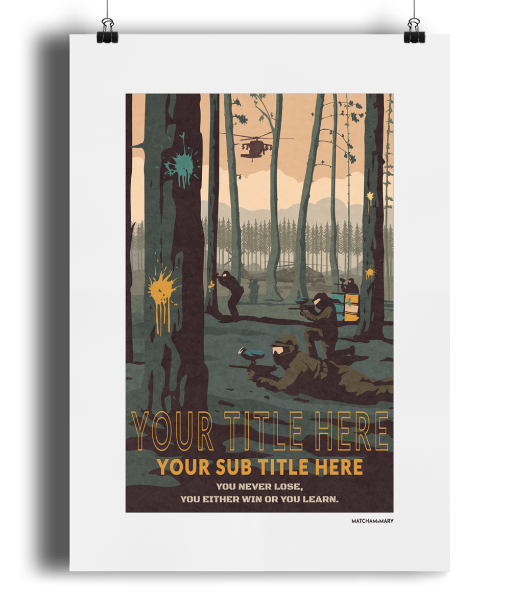 Paintball Chaos Art Print - Personalised
