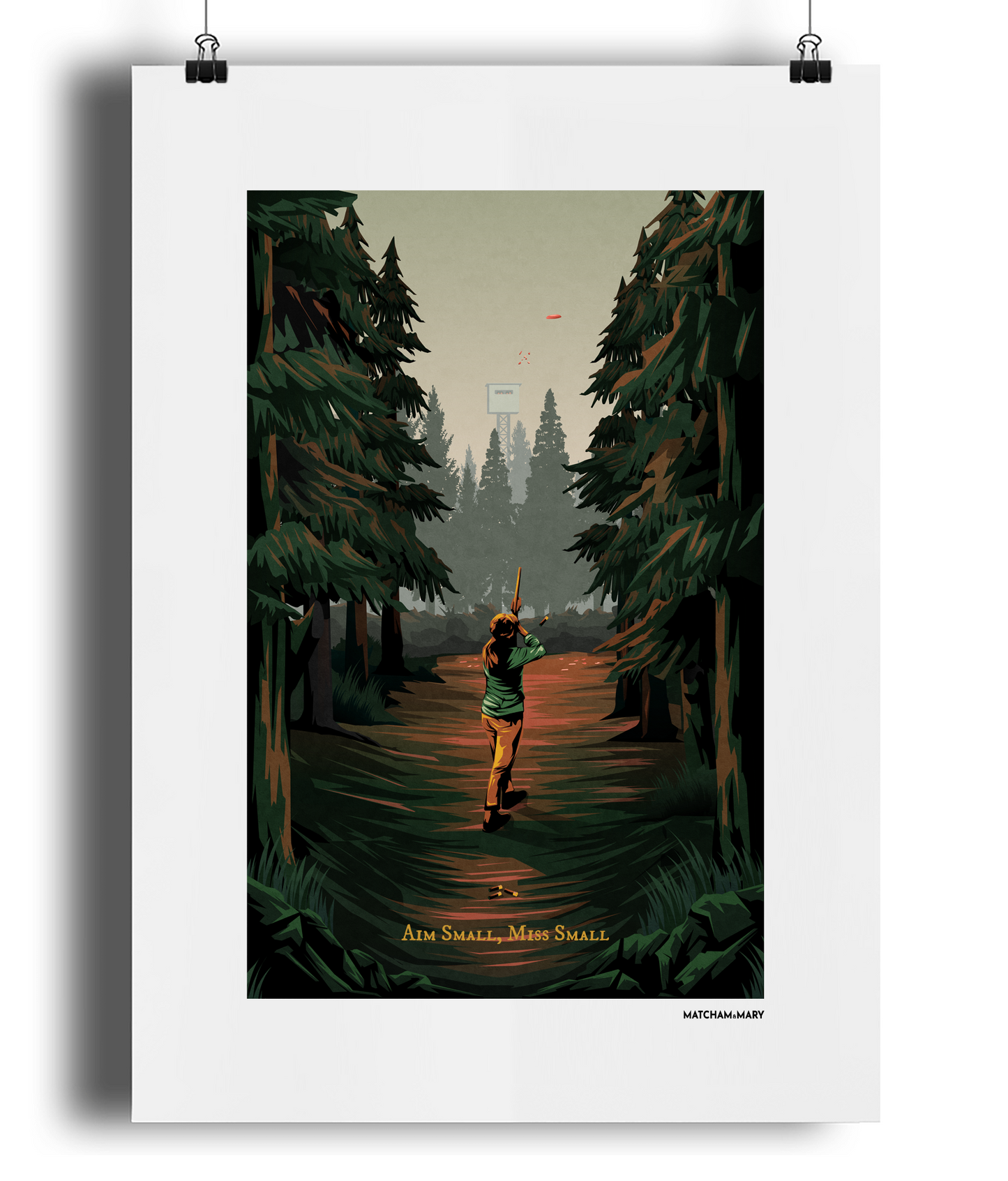 Aim Small Miss Small Art Print (Female Shooter)