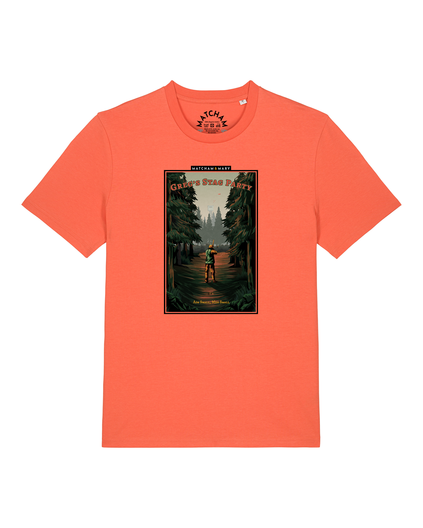 Aim Small Miss Small Tee (Mens Small Print) - Personalised