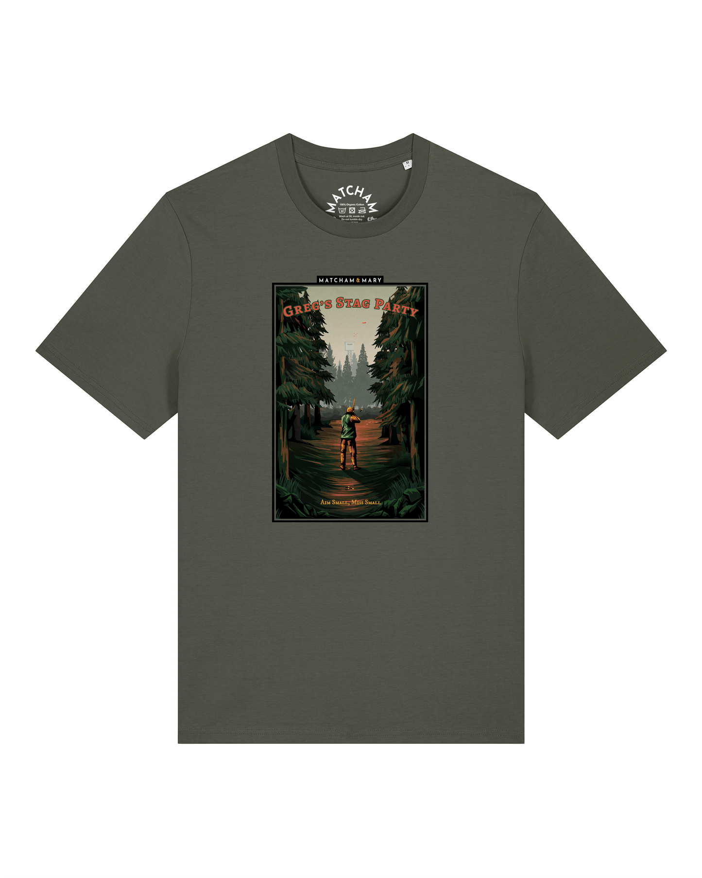 Aim Small Miss Small Tee (Mens Small Print) - Personalised