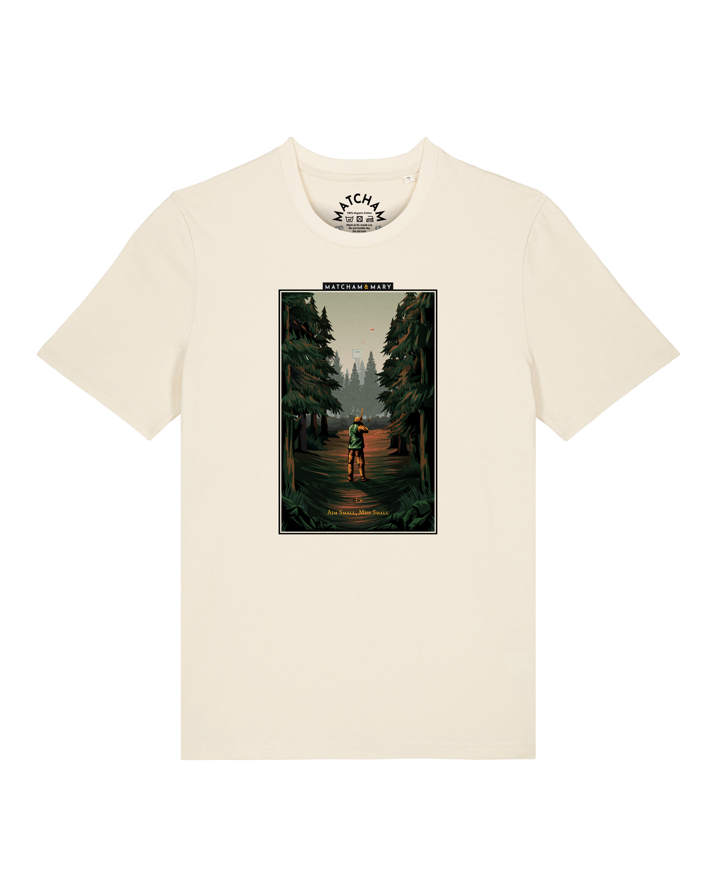 Aim Small Miss Small Tee (Mens Small Print)