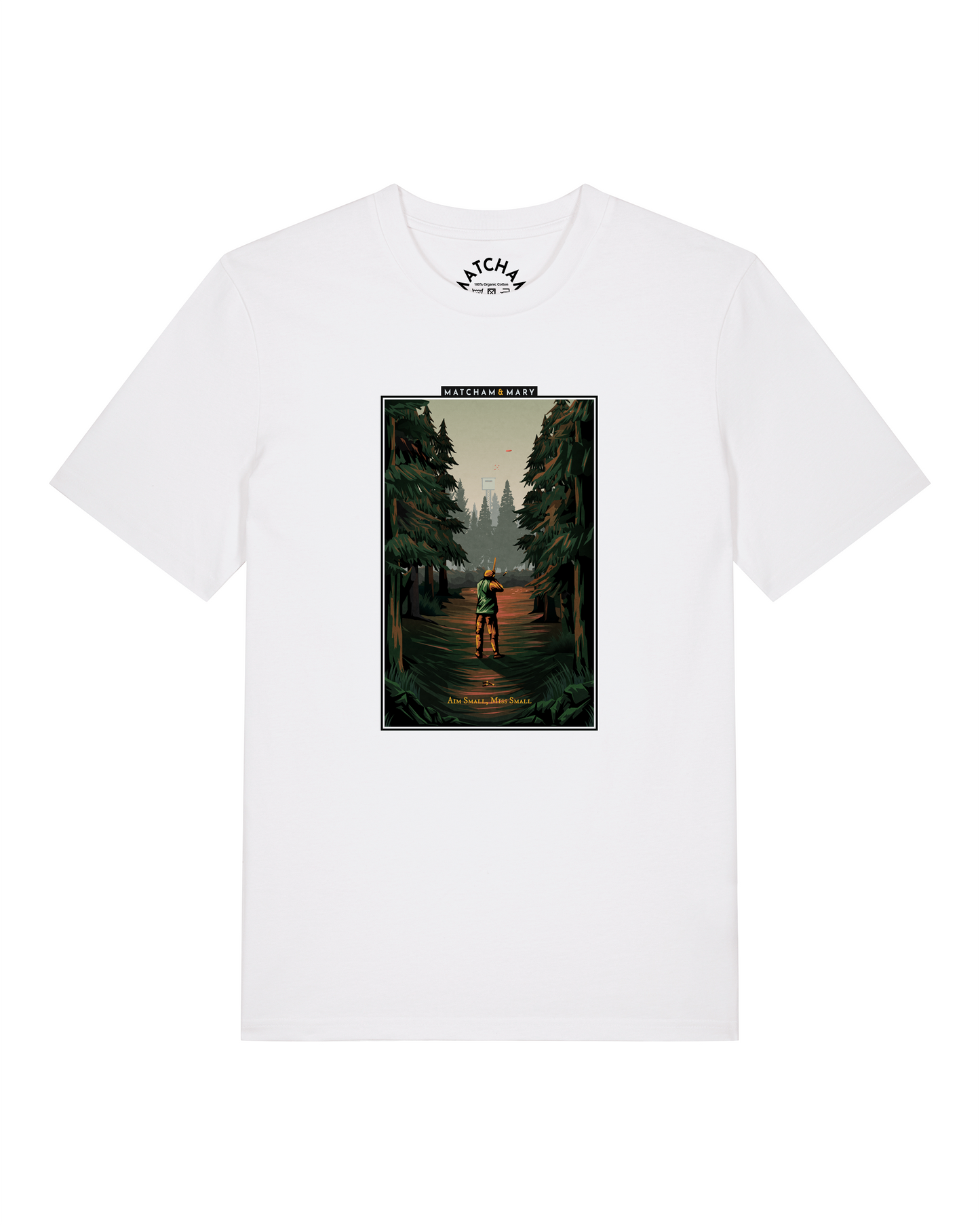 Aim Small Miss Small Tee (Mens Small Print)