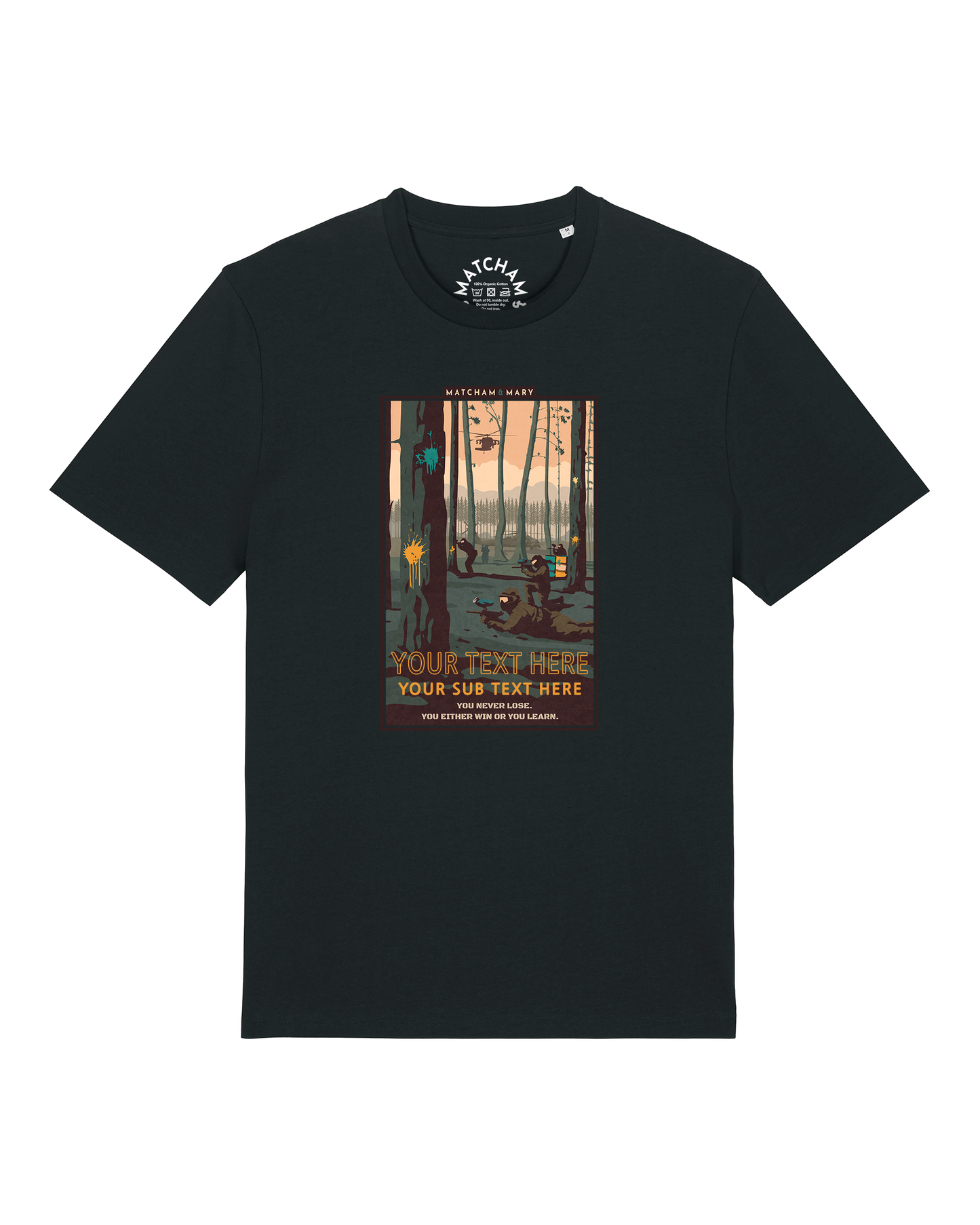 Paintball Chaos Tee (Small Print) - Personalised