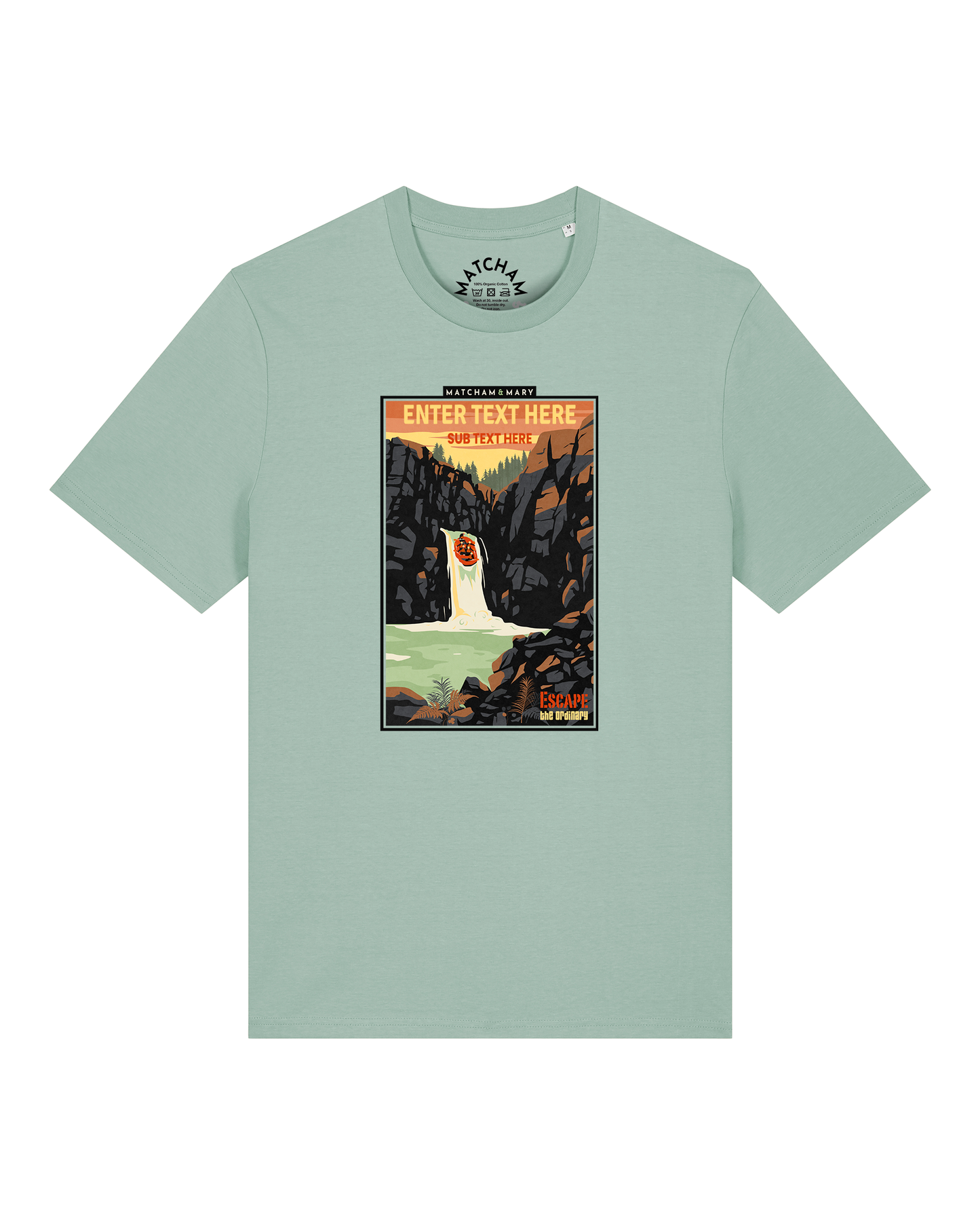Escape The Ordinary Sunset Tee (Small Print) - Personalised