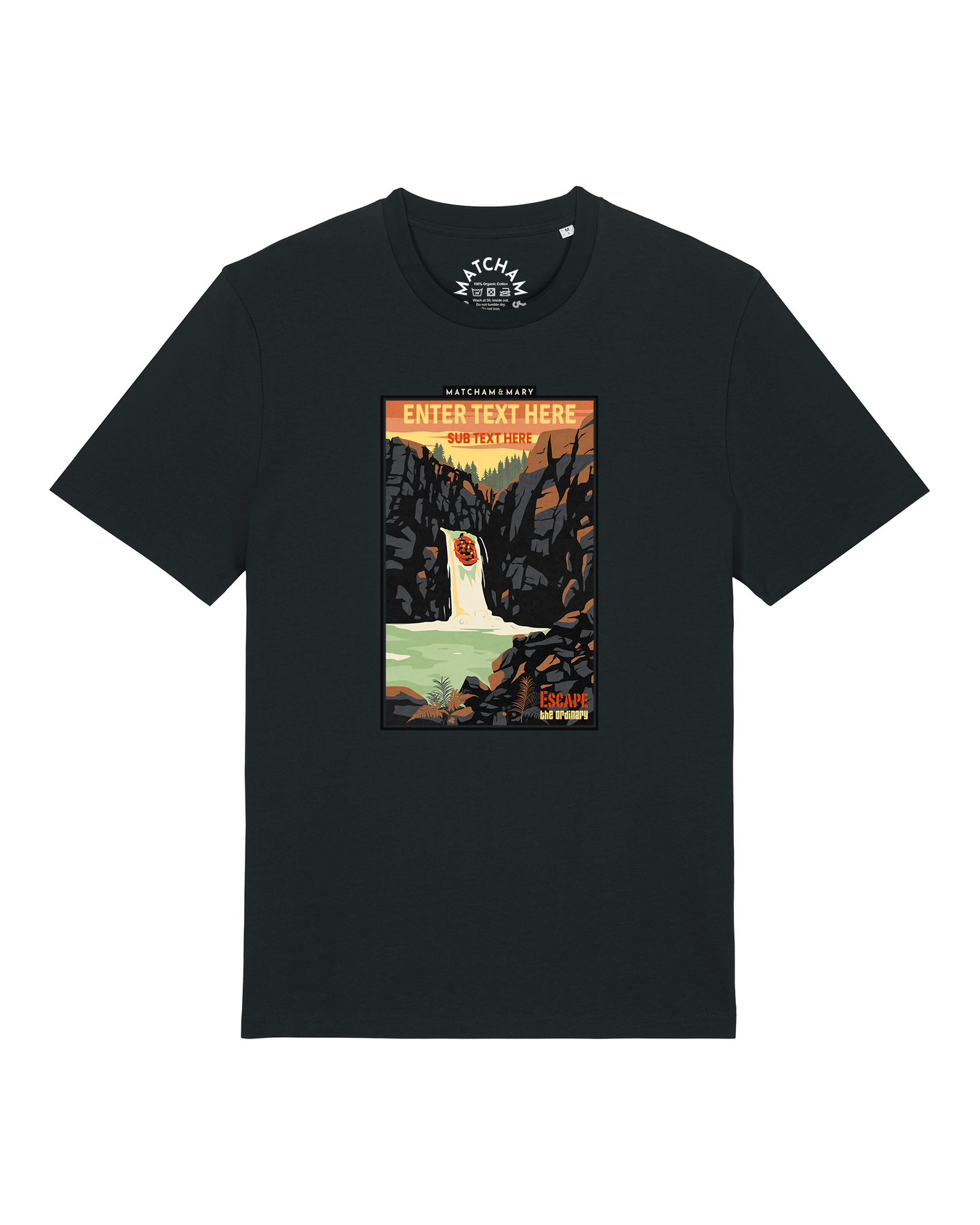 Escape The Ordinary Sunset Tee (Small Print) - Personalised