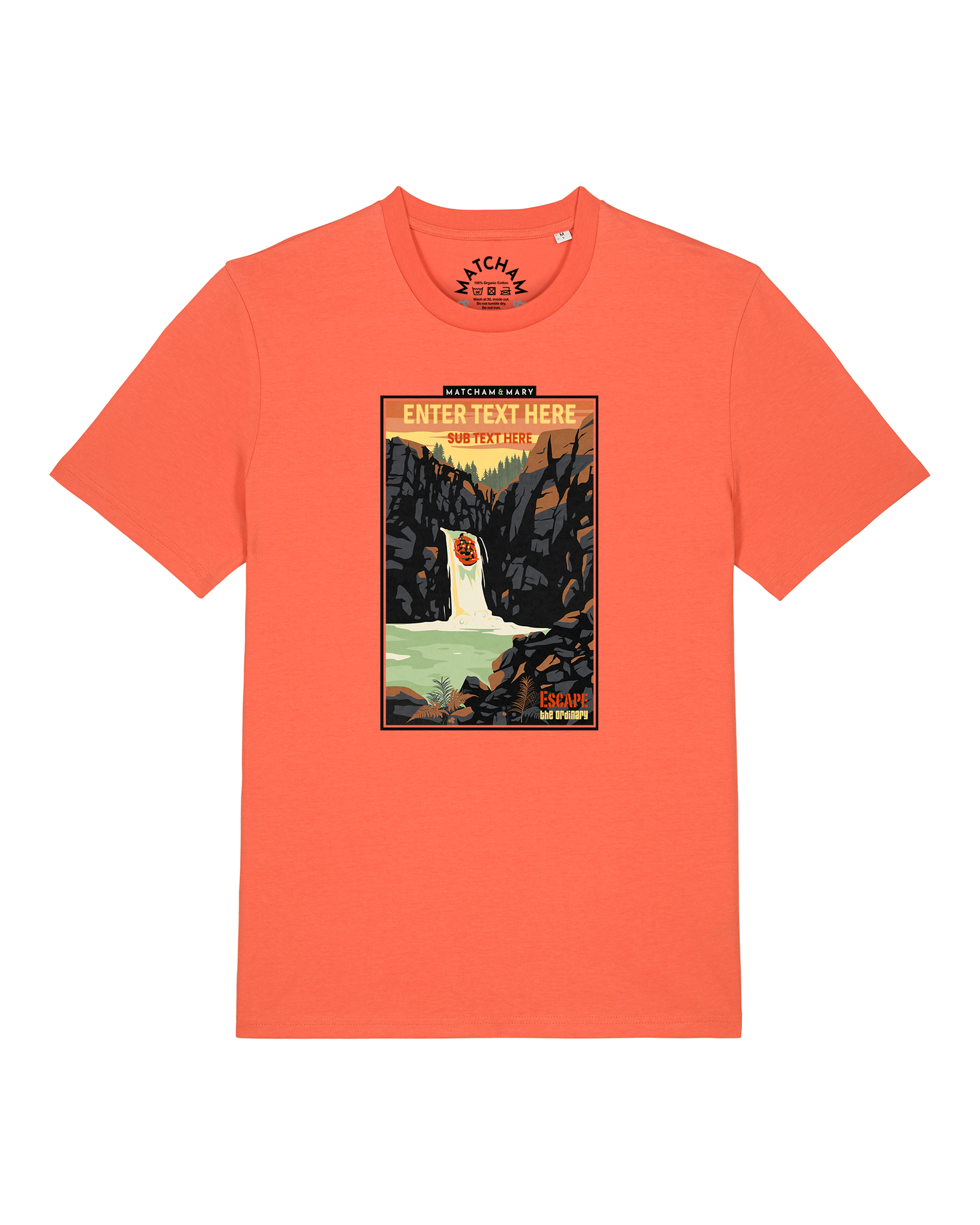 Escape The Ordinary Sunset Tee (Small Print) - Personalised