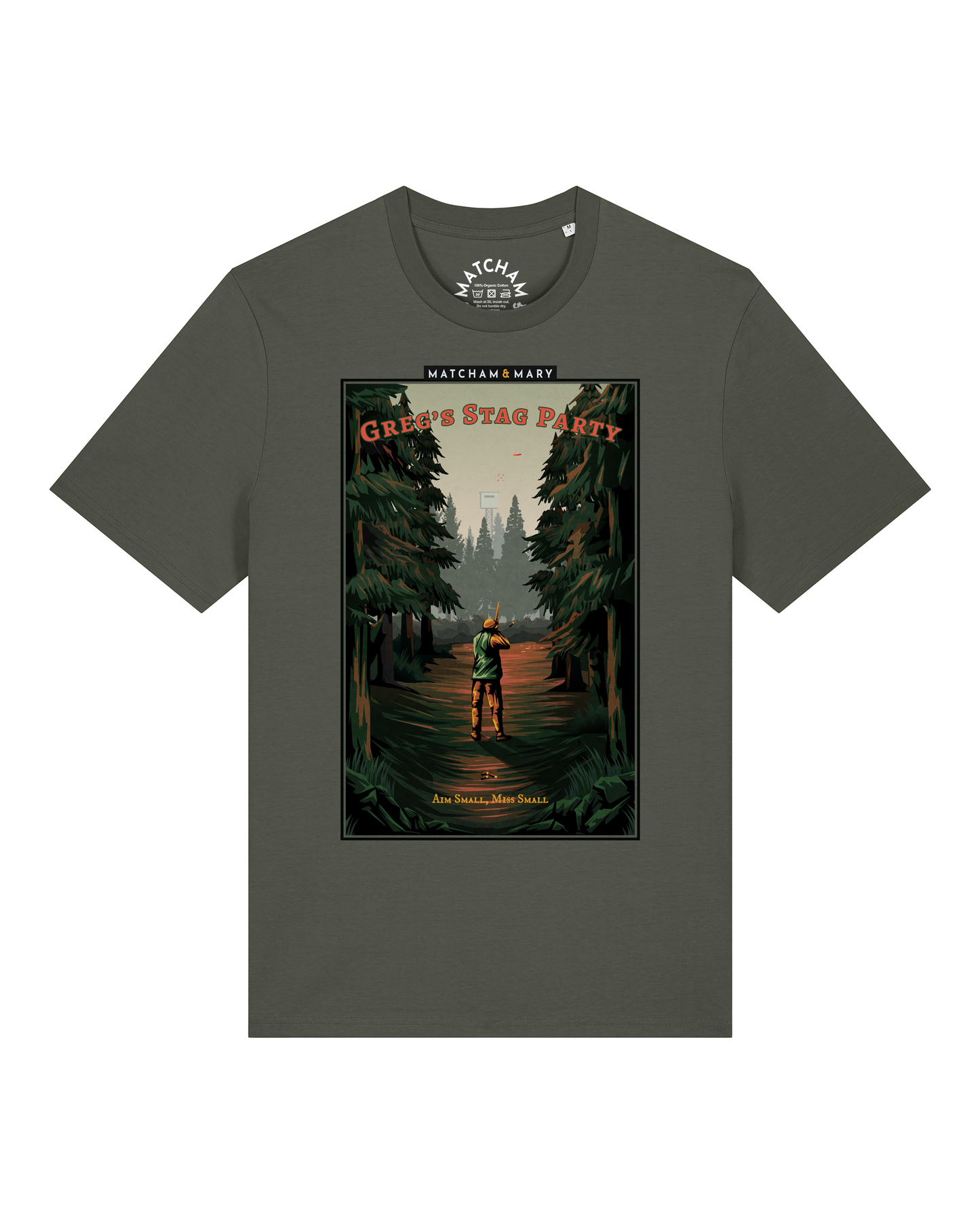 Aim Small Miss Small Tee (Male Shooter) - Personalised