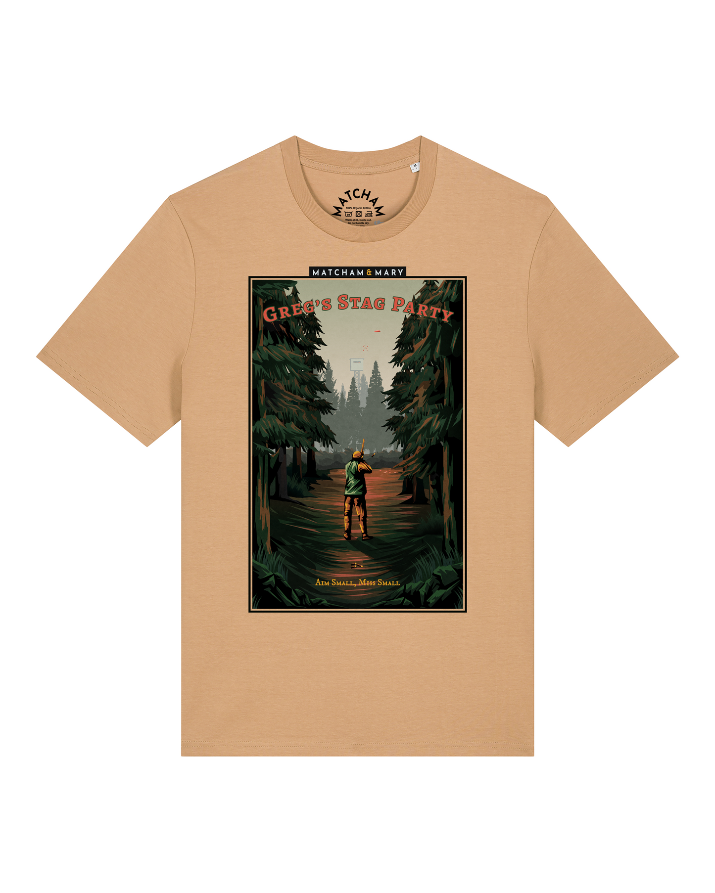 Aim Small Miss Small Tee (Male Shooter) - Personalised
