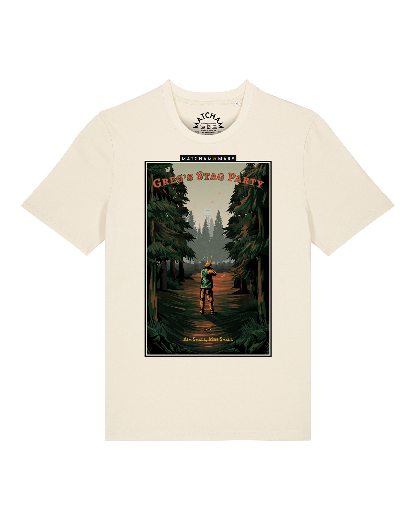 Aim Small Miss Small Tee (Male Shooter) - Personalised