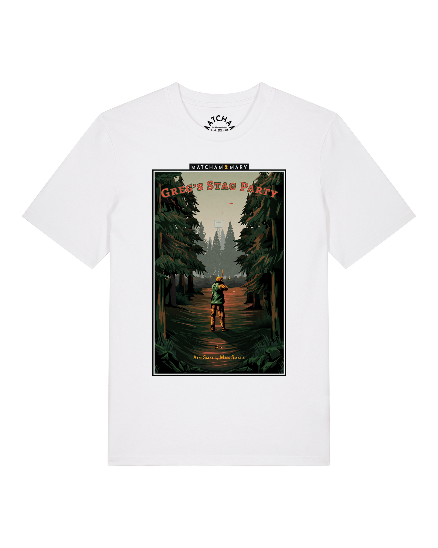 Aim Small Miss Small Tee (Male Shooter) - Personalised
